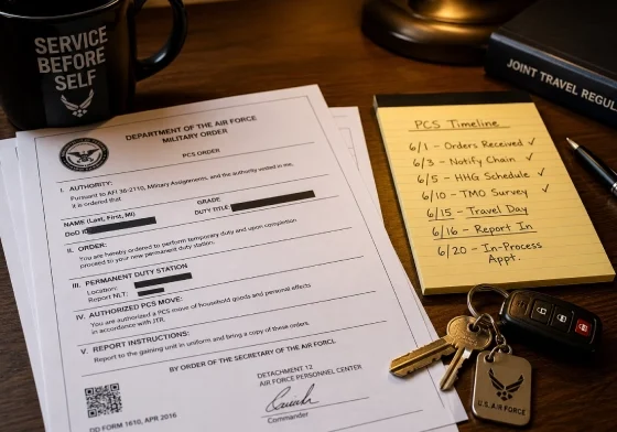 Military PCS orders and house keys Maryland — sell house during military divorce