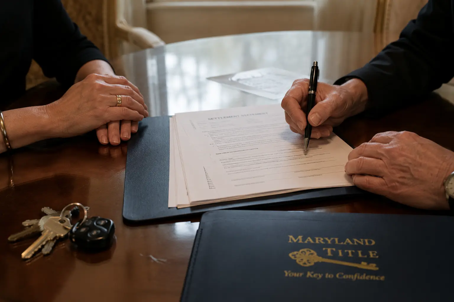 Closing table ending a Maryland eviction — cash out and move on