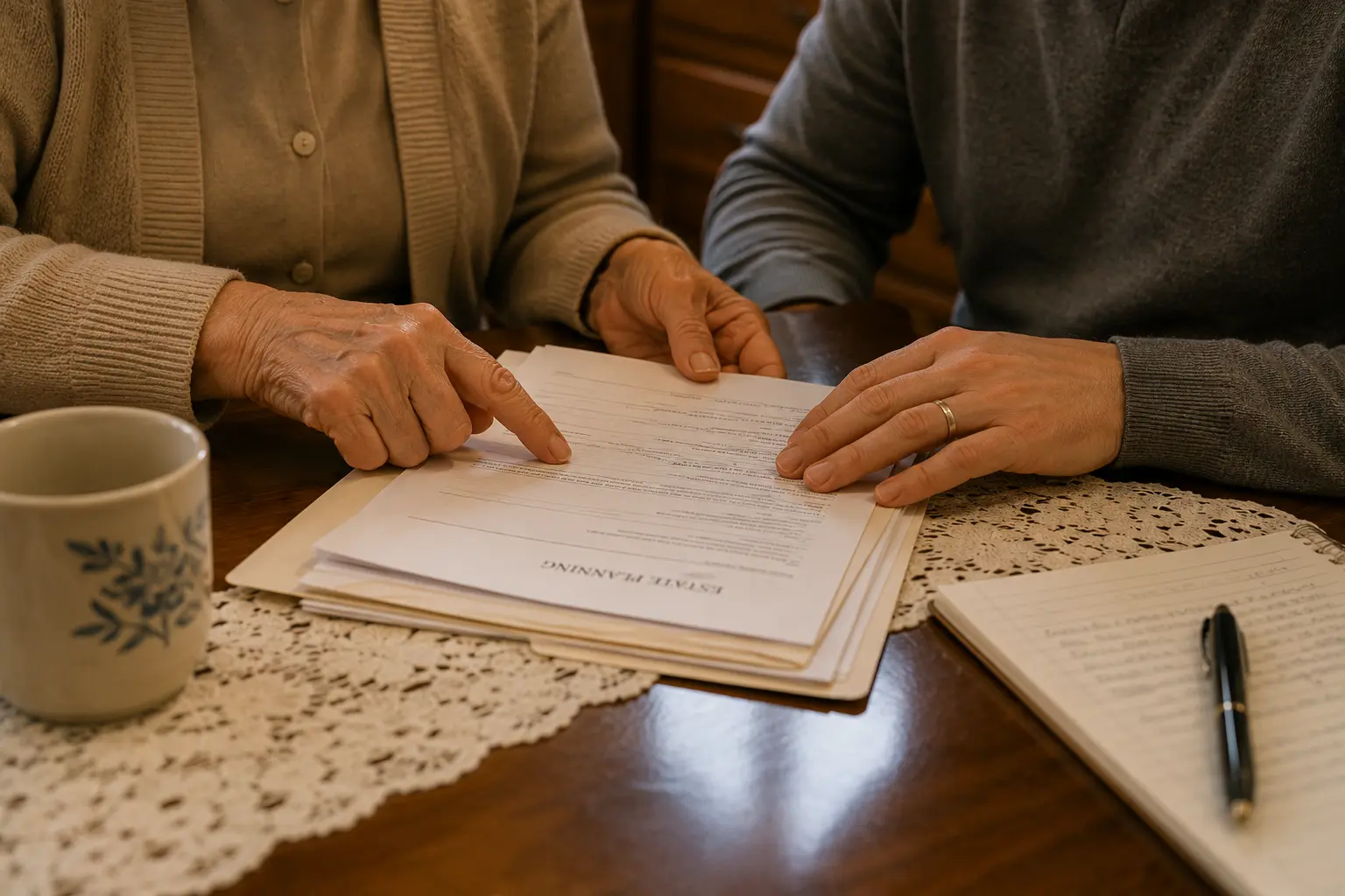 Family making a senior home transition decision together Maryland